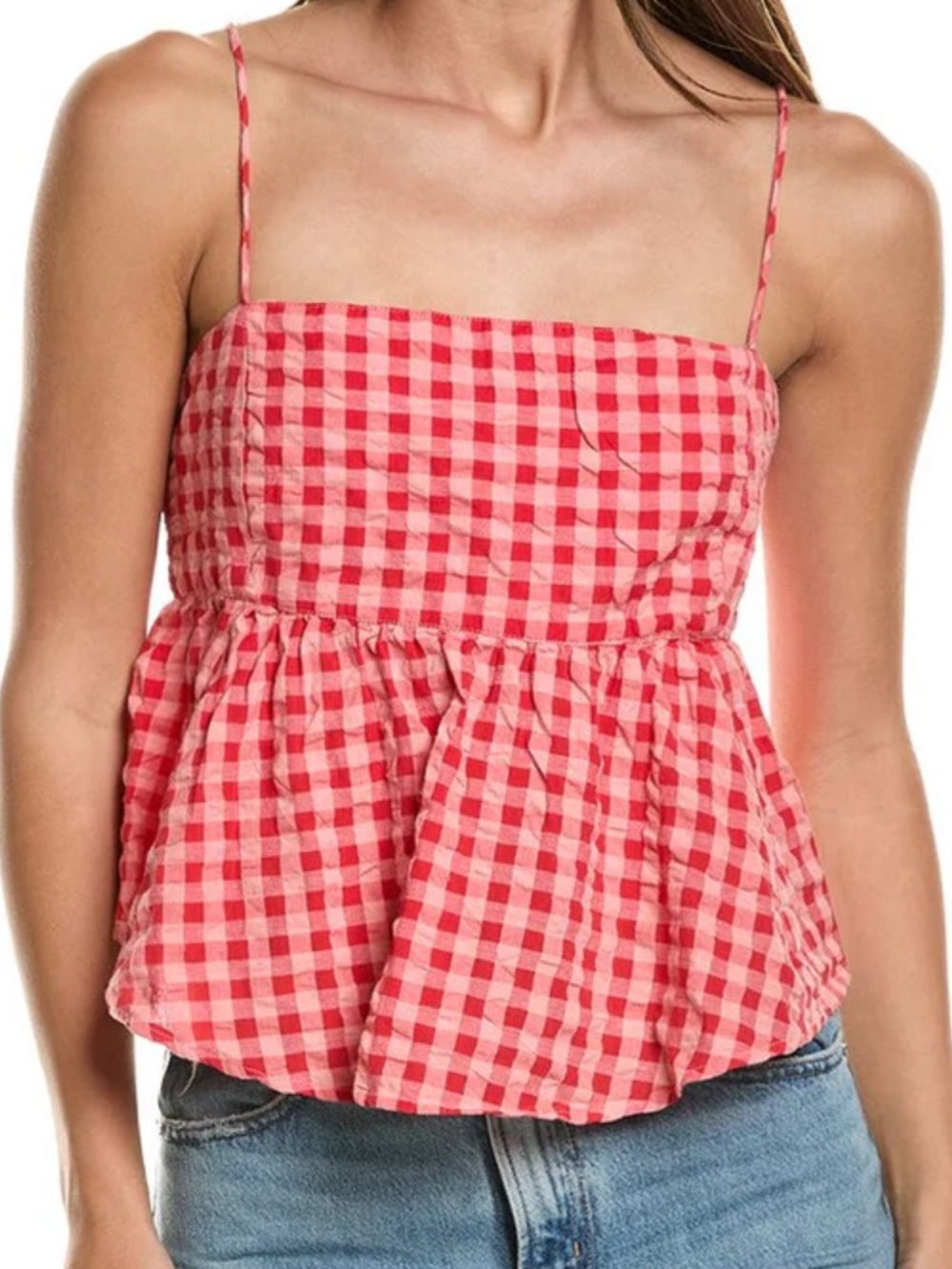 Vintage Havana Red gingham top